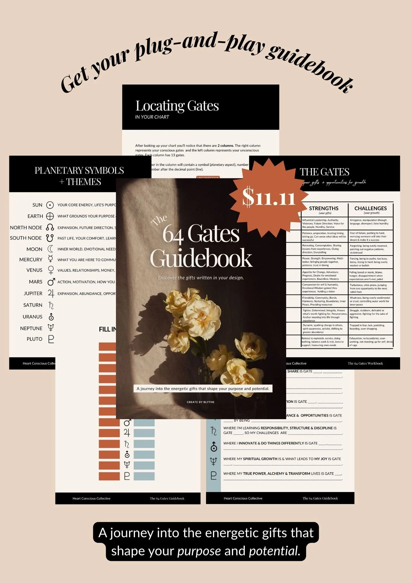 The 64 Gates Guidebook - Discover the gifts written in your Design