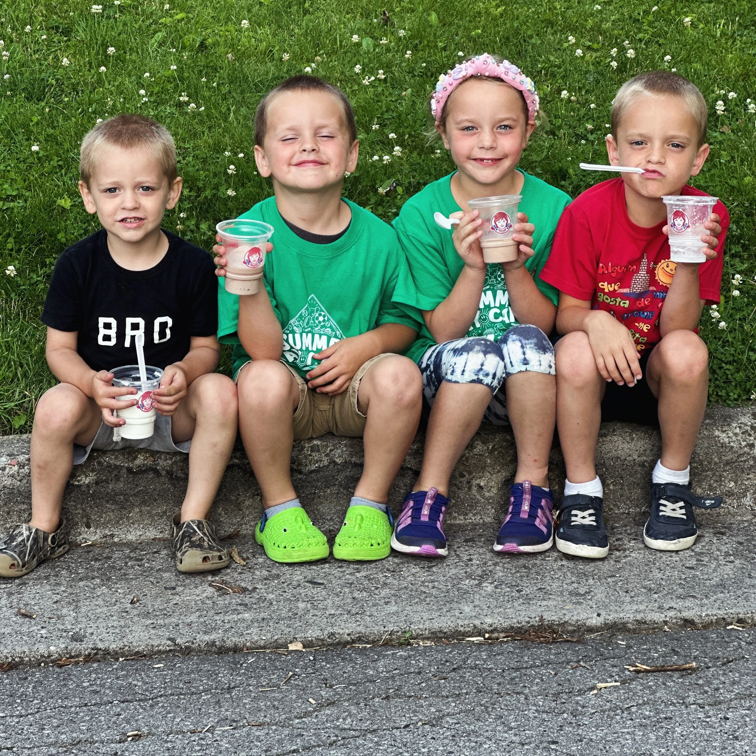 There&rsquo;s never any doubt that my kids are related to each other 😂

The first week of summer camps is finished and we celebrated with $0.99 Frosties from @wendyscanada

Surprisingly, this was the first picture I took, and it was perfect. I was e