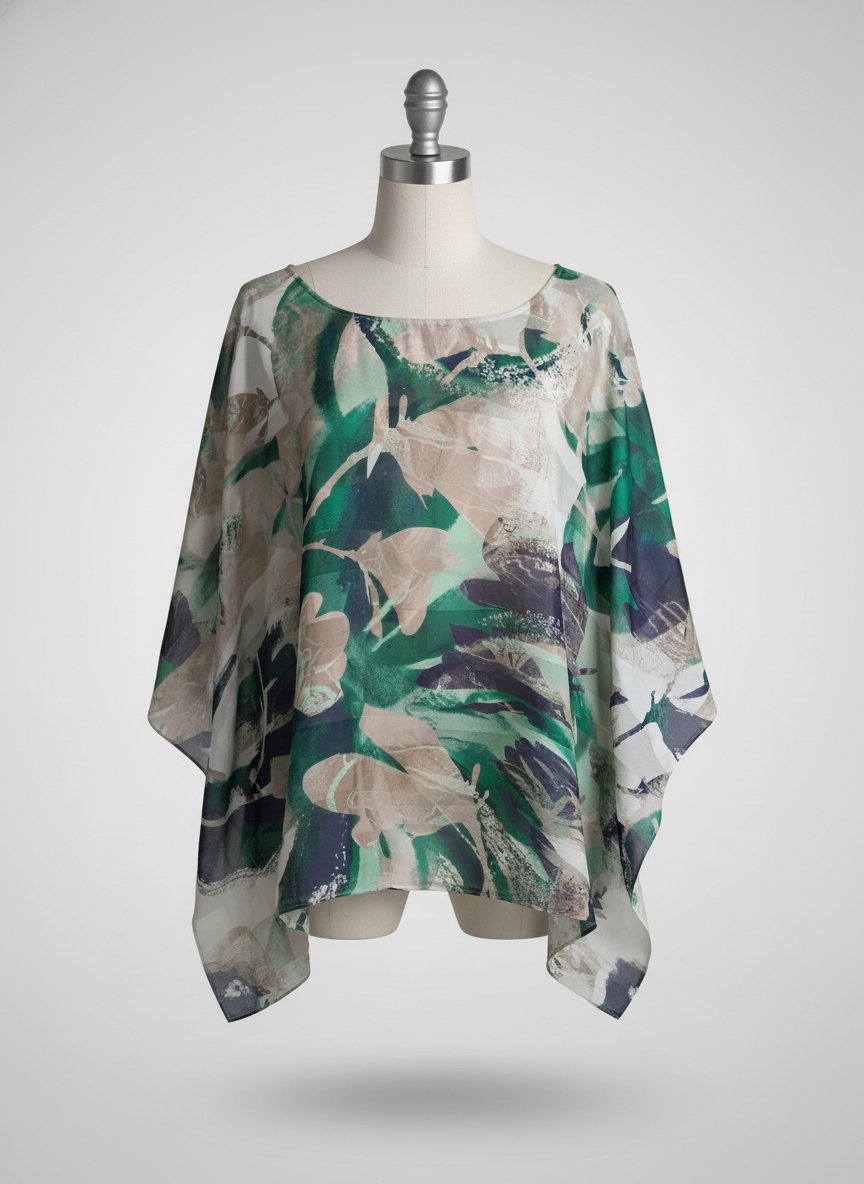 Style & Co Womans Poncho Style Blouse - Sz XXL