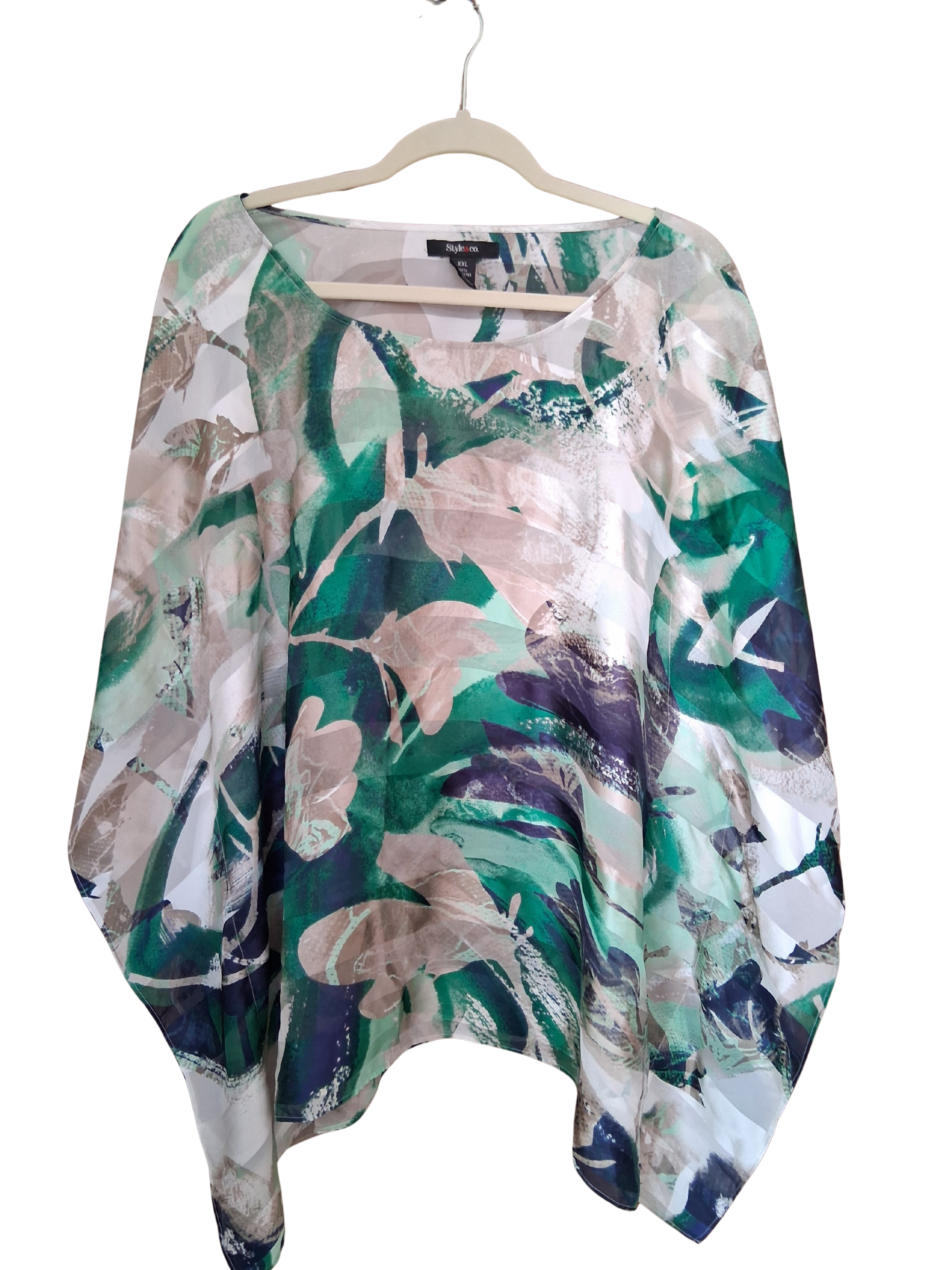 Style & Co Womans Poncho Style Blouse - Sz XXL