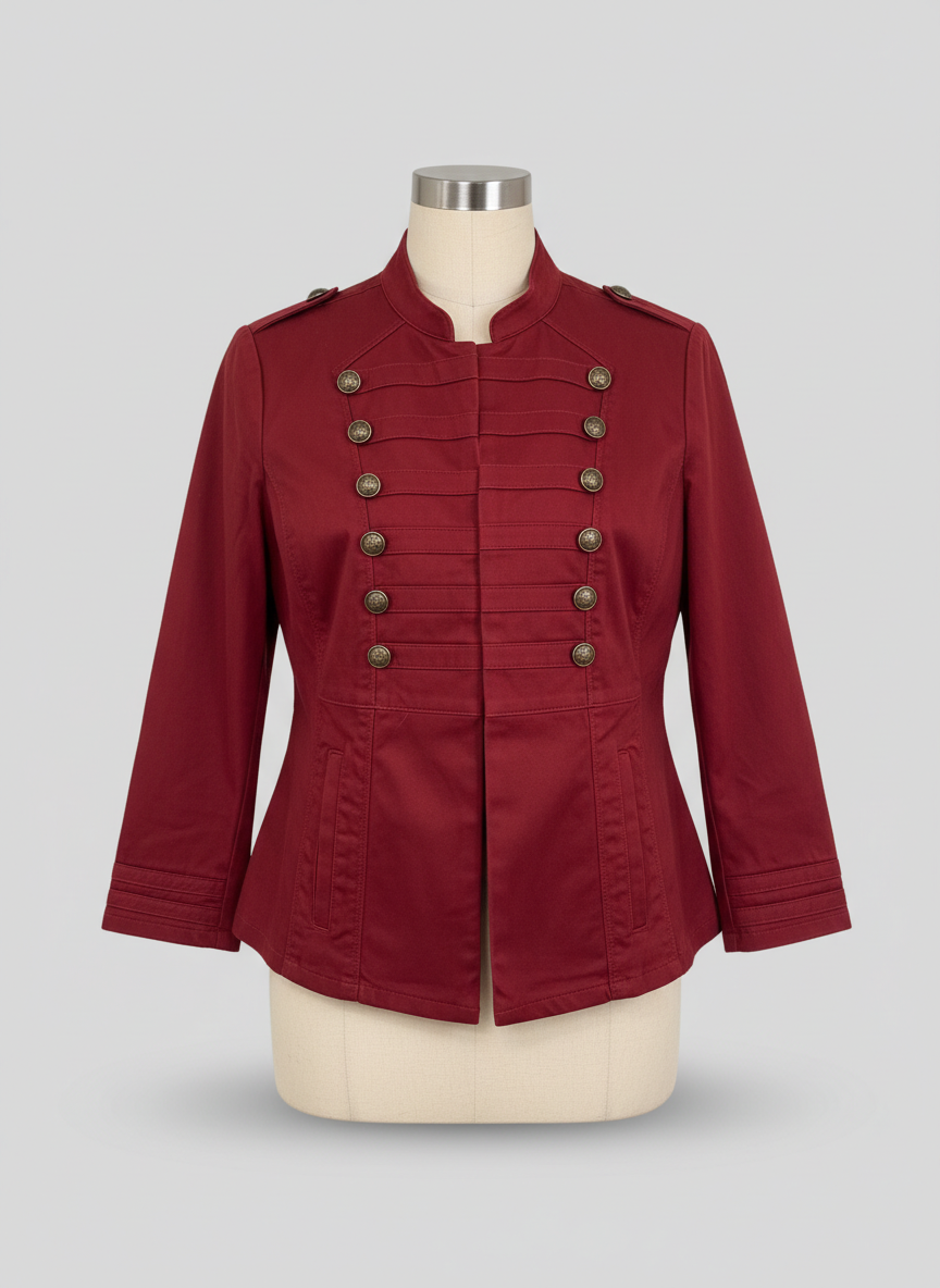 Chicos Rust Military Vibe Jacket - Sz 4-6P