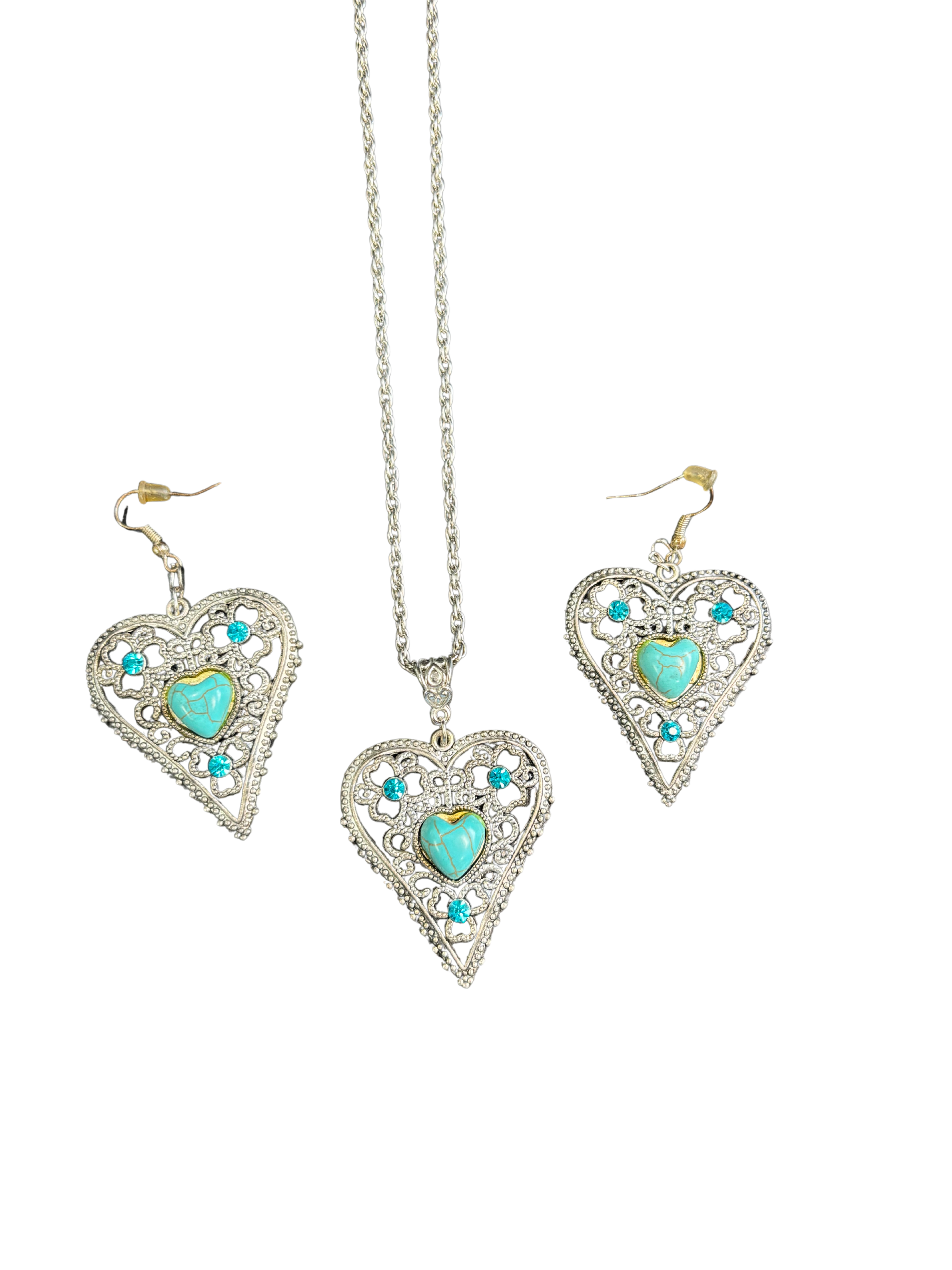 Filigree Necklace and Earring Set