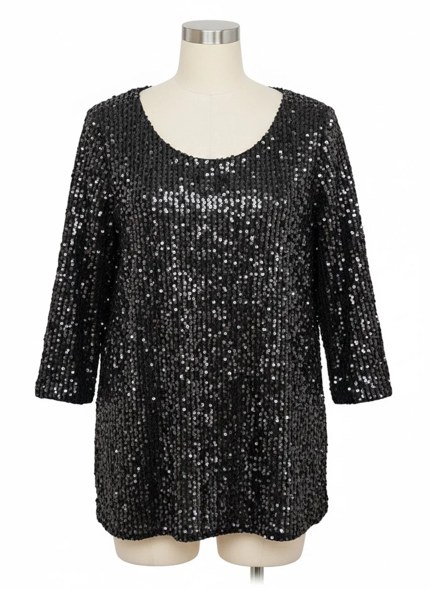 Alfani Sequin Blouse - Sz M