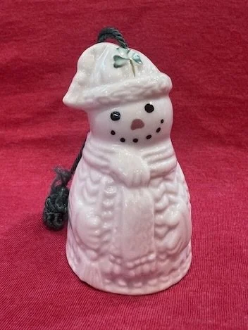 Belleek Snowman Ornament