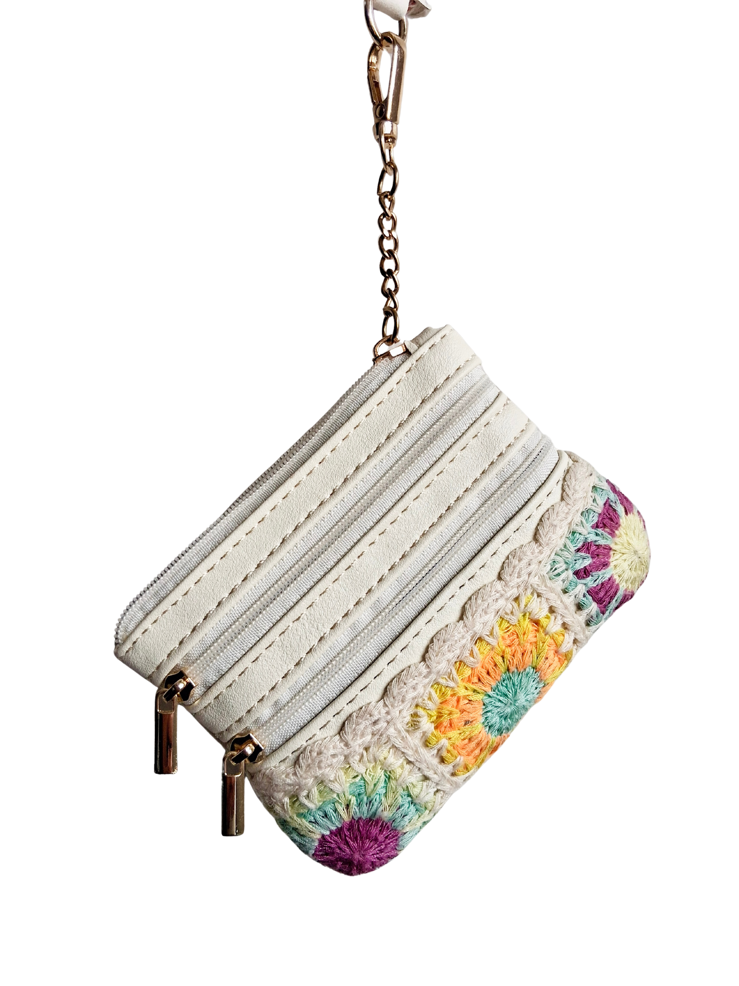 Crochet Flowers Change Purse
