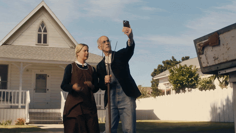 American Gothic, a video campaign playing on on a modern version of American Regionalist artist Grant Wood's classic painting. Featured Samsung Galaxy Z Flip4 with Google Assistant. 