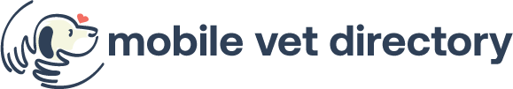Mobile Vet Directory logo with a dog image and text