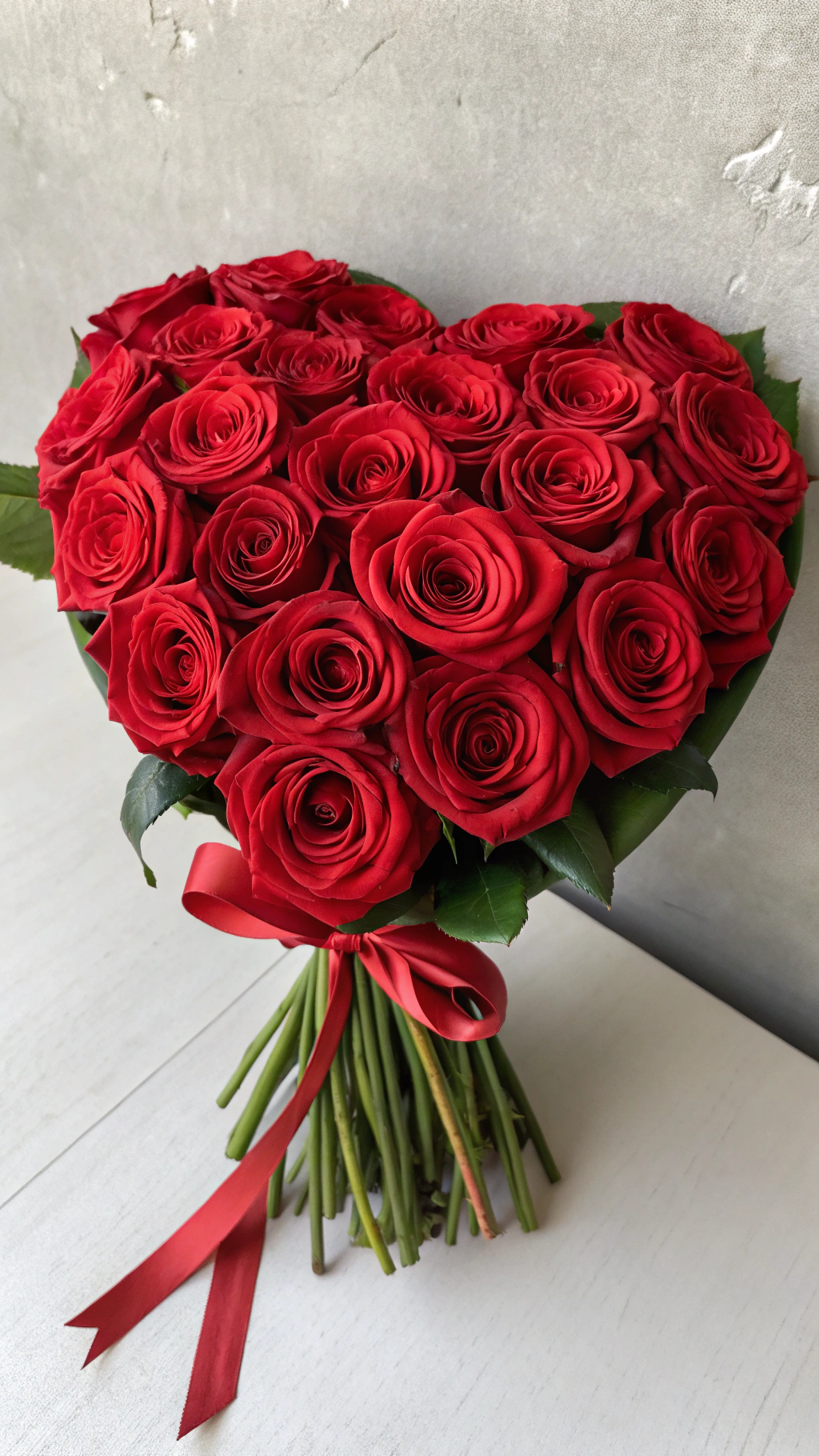 (PRE-ORDER SALE)  Heart Shaped Rose Bouquet