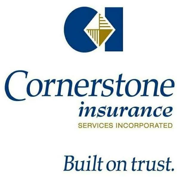 Cornerstone Insurance company logo with text: 'Built on trust.'