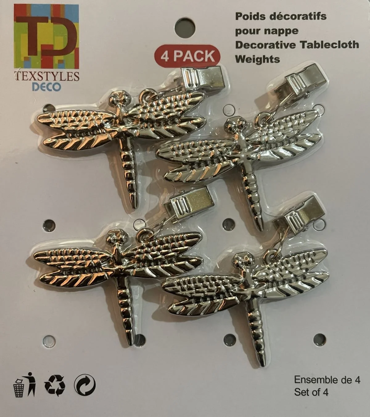 dragonfly metal decorative tablecloth weights