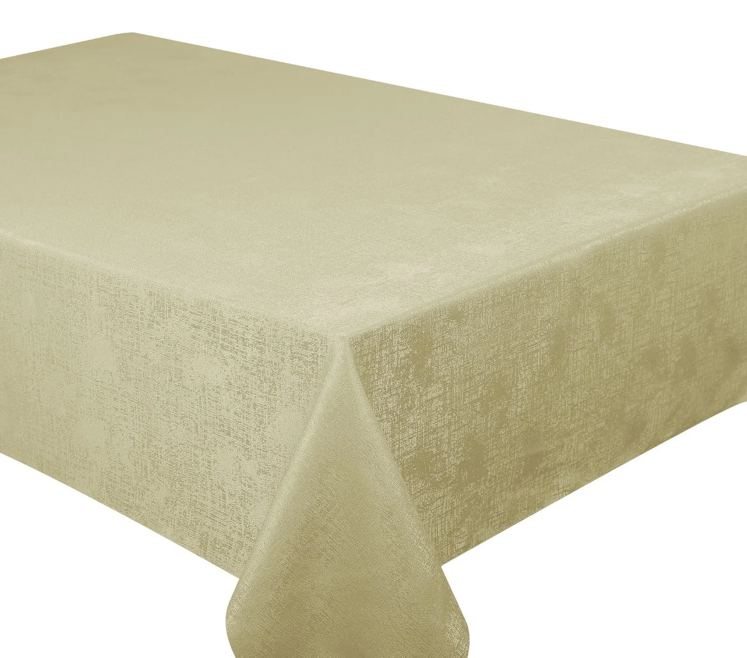 glimmer shiny tablecloth. Color Gold Easy Care