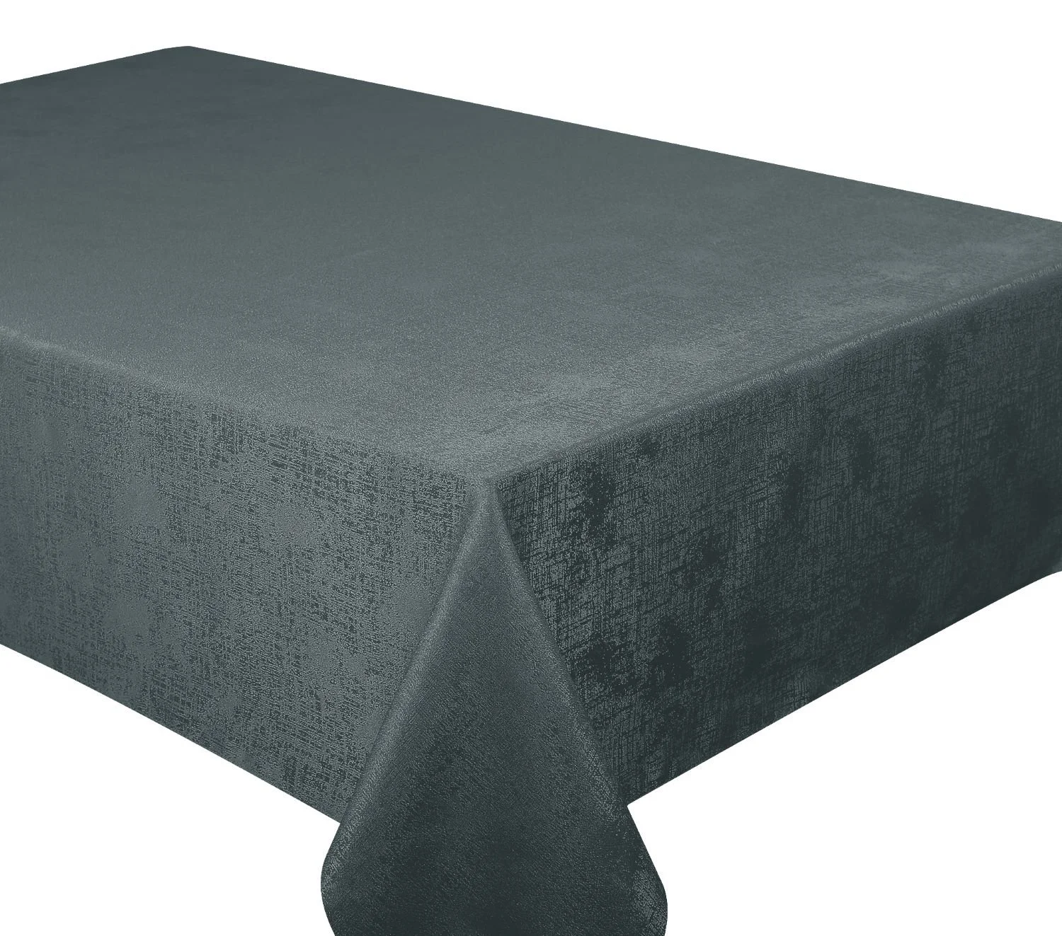 Glimmer shiny easy care tablecloth. Color Charcoal