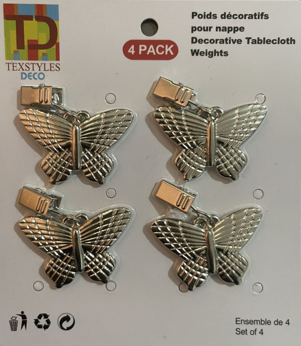 butterfly metal decorative tablecloth weights