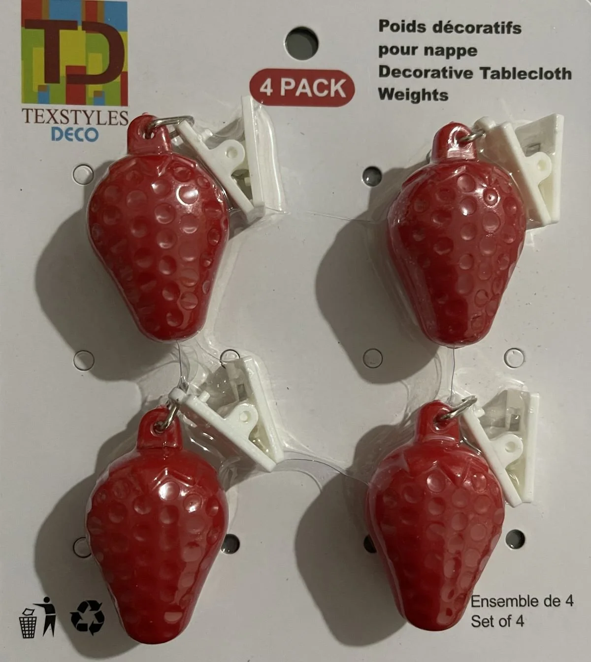 strawberry decorative tablecloth weights
