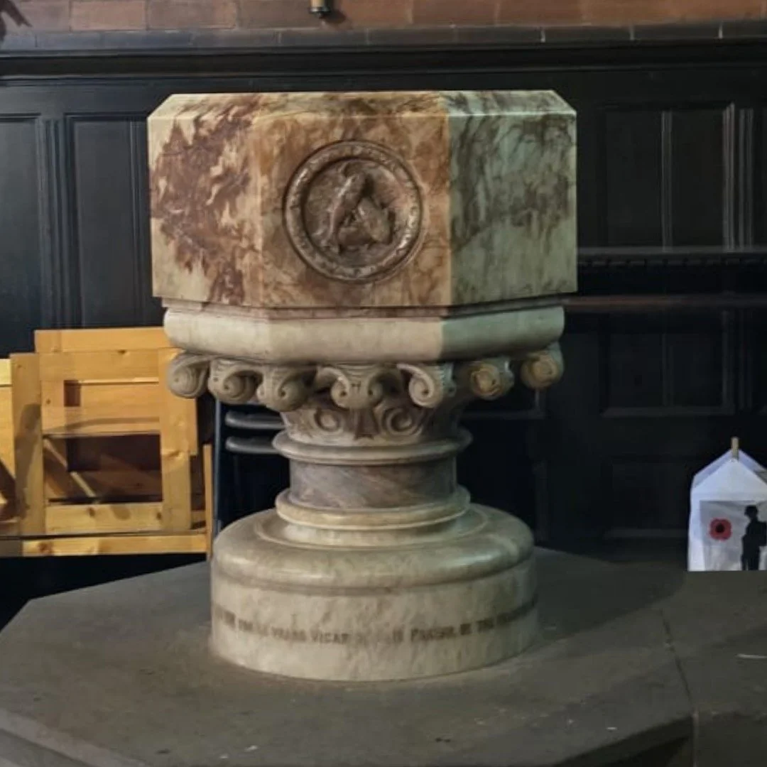 Did you know that font has welcomed generations into the Church?

For more than two centuries, people have gathered around the font at St George's, and reminds us that every journey of faith begins somewhere.

Parents, godparents, family and friends 