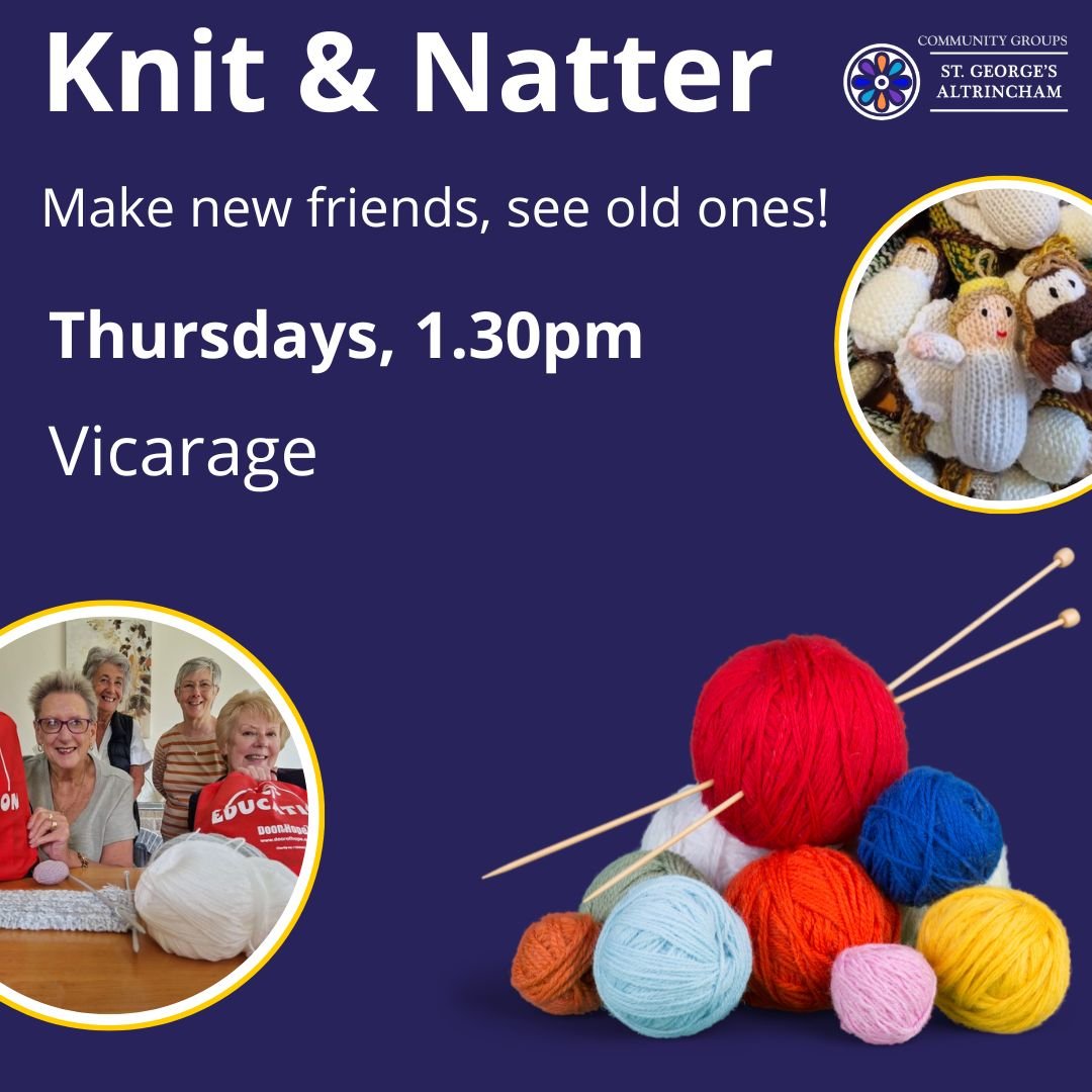 A warm welcome, good conversation and perhaps a little knitting...

Every week, Knit &amp; Natter brings together people from all walks of life for friendship, creativity and plenty of conversation.

Whether you're an experienced knitter, a complete 