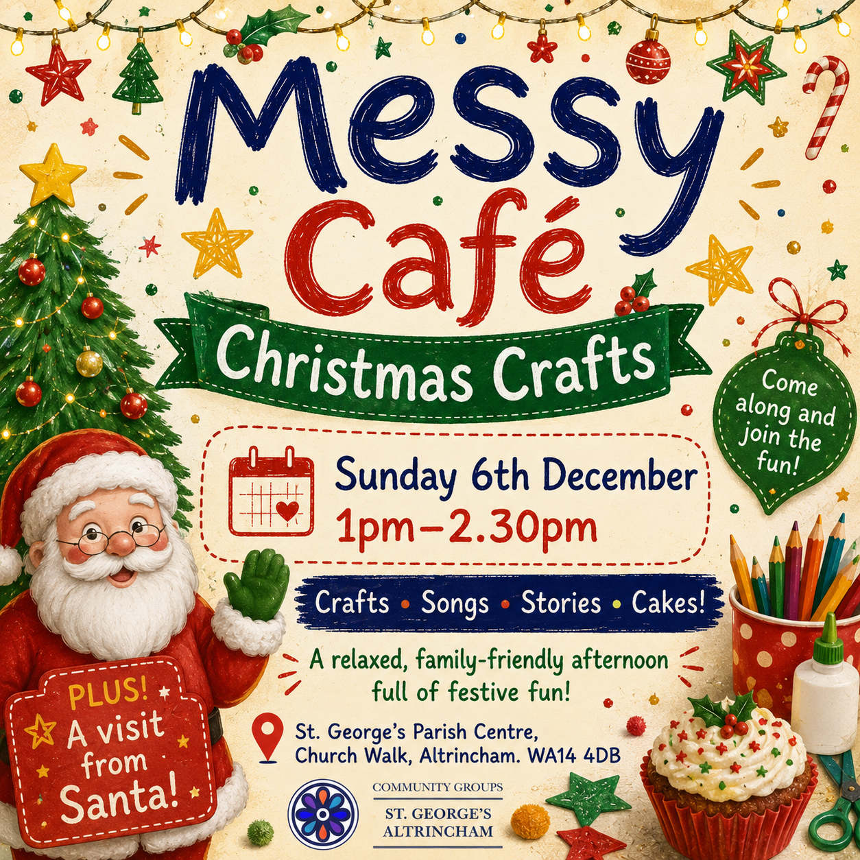 Messy Café Christmas Crafts