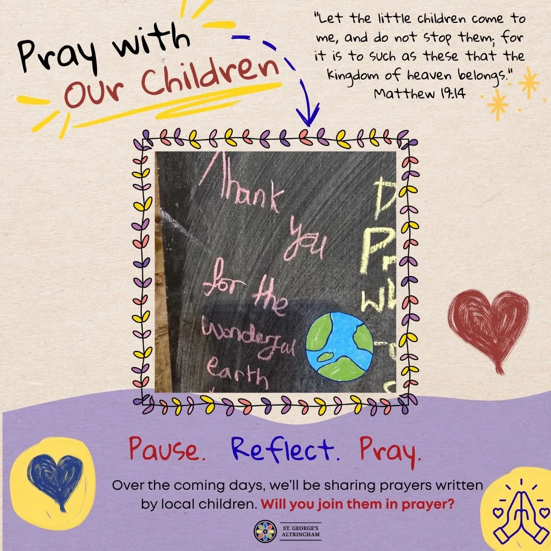 Small Voices, Big Prayers:

Life can be so busy that it's easy to miss the beauty around us - the small moments of kindness, the changing seasons, a bird singing, a shared smile, or the people who brighten our day.

Yet our world is full of goodness,
