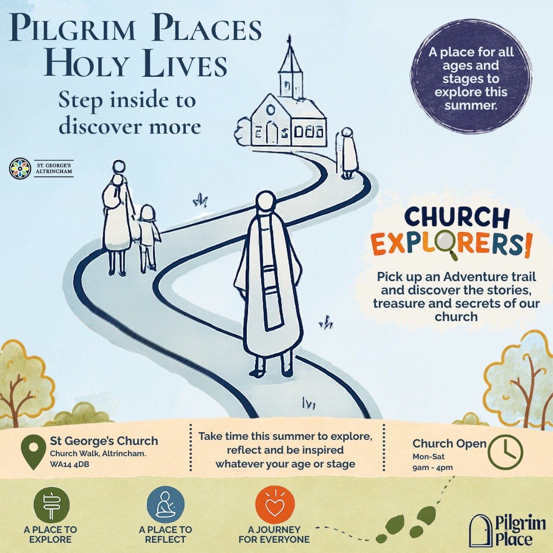 Looking for something a little different this summer?

Step away from the screens, slow the pace for an hour, and become a Pilgrim Place Explorer at St George's.

For more than 225 years, people have crossed the threshold of this church seeking peace