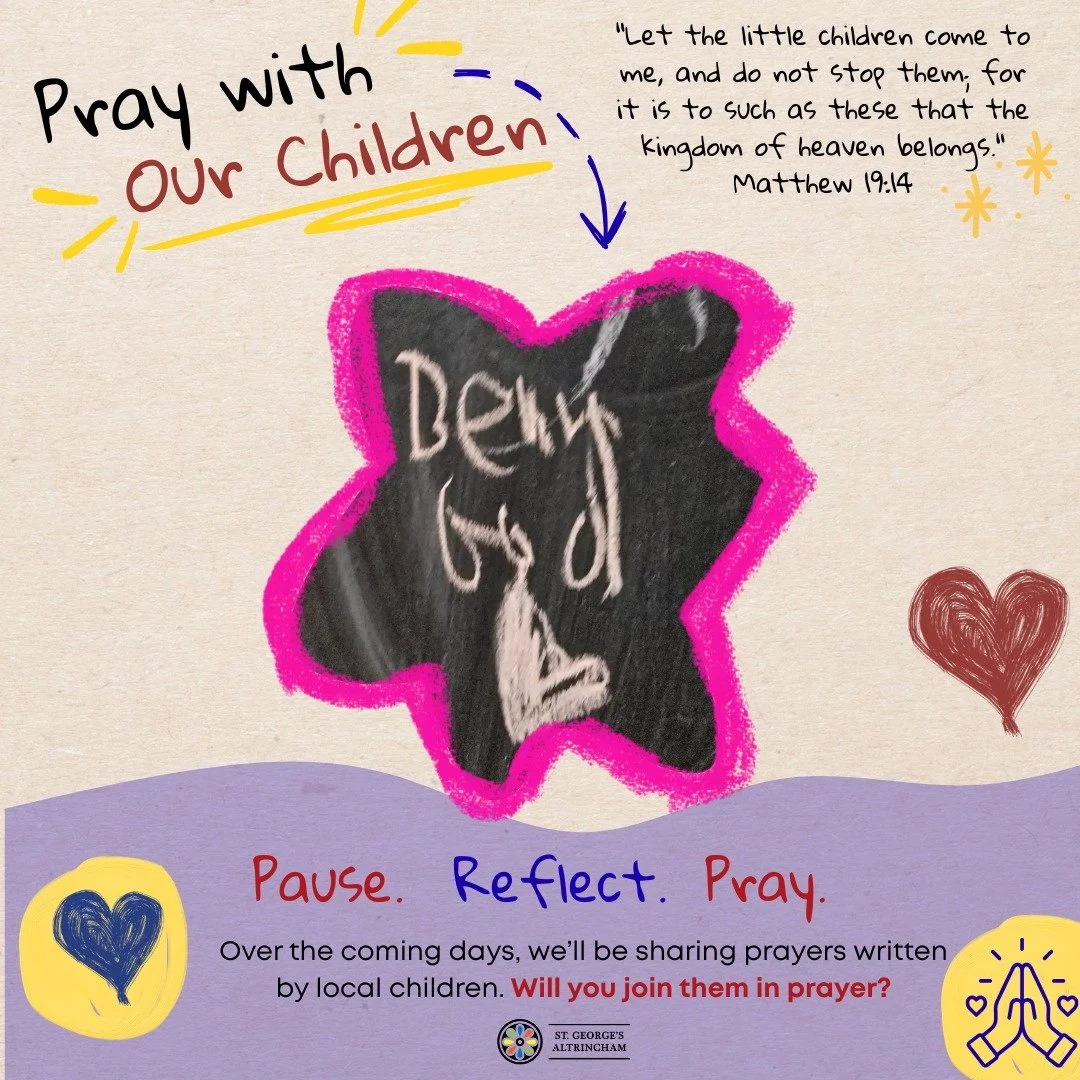 Small Voices, Big Prayers:

'Dear God...' Because sometimes, there are no words.

Sometimes, we don't need to use words.

Whether we are giving thanks, or really struggling, sometimes, it's the most simpliest prayers that are the most  powerful.

So 
