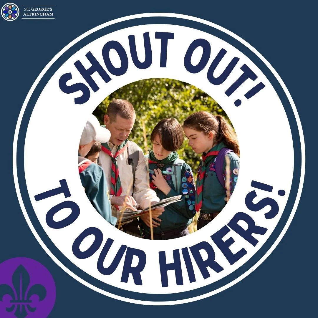 🎉 It's time for another Community Shout Out!

This week we're celebrating another fantastic group that regularly meets at St George's: Scouts ⚜️

Scouts gives young people aged 10&frac12;&ndash;14 the opportunity to challenge themselves, learn pract