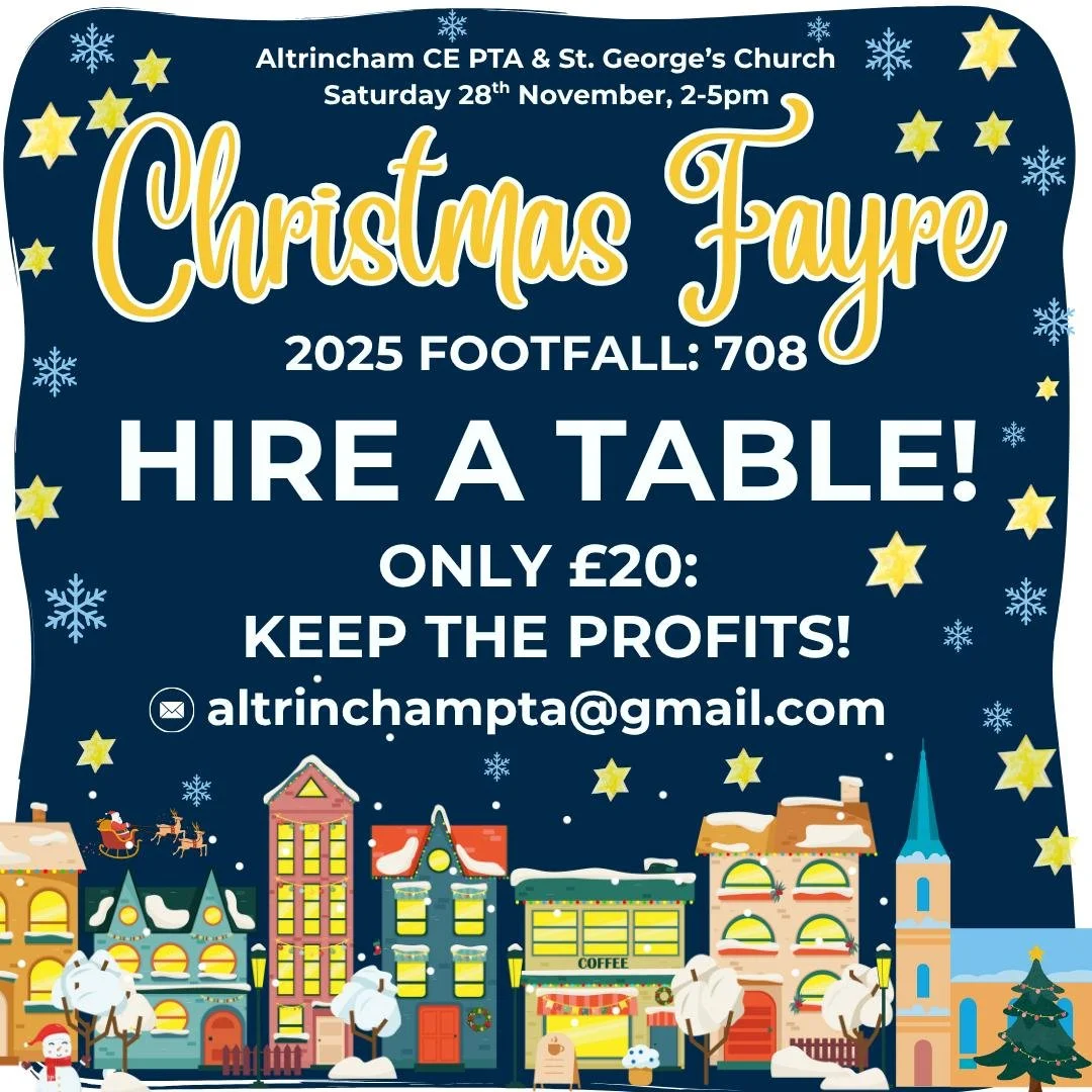 🎄 Sorry to mentioned this, but .... (!) in just over three months we'll be holding our Christmas Fayre... eek! 🎄

It might feel a little early to be talking about mince pies and tinsel... but here at St George's, the planning is already well underw