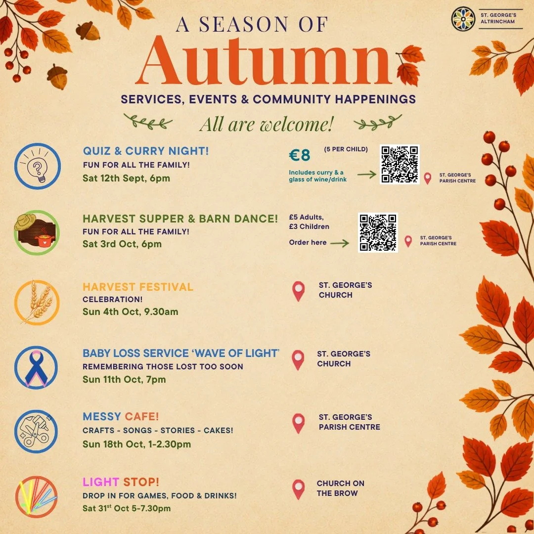 Happy Bank Holiday! 

🍂With August coming to and end, Autumn is just around the corner, and there&rsquo;s rather a lot happening at St George&rsquo;s!

As the summer holidays come to an end and routines begin again, we&rsquo;ve got a whole season of
