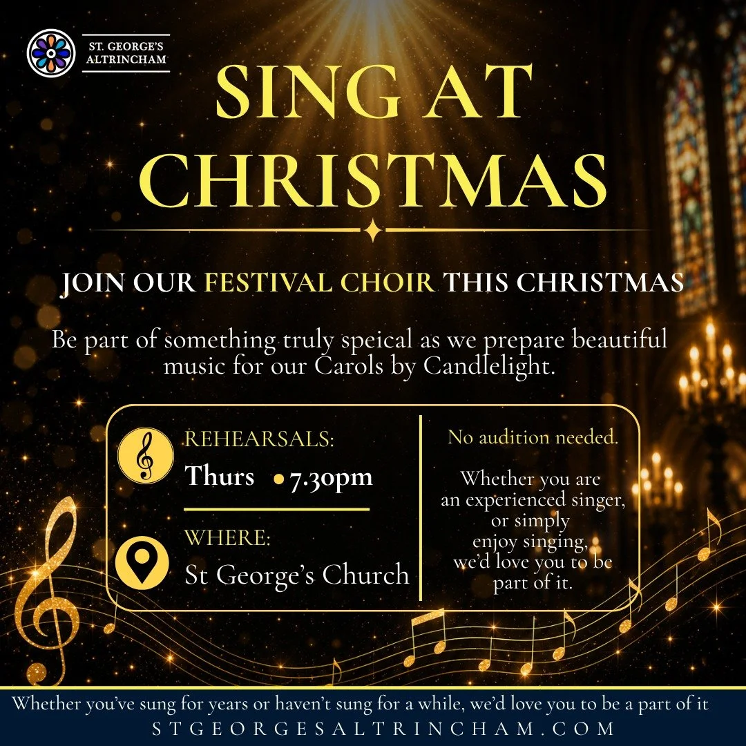 🎶🕯️ Love singing traditional Christmas carols? Come and sing them with us!

Our Festival Choir will soon be getting ready for one of the highlights of Christmas at St George&rsquo;s our Carols by Candlelight on Sat 19th Dec.

It&rsquo;s perfect if 