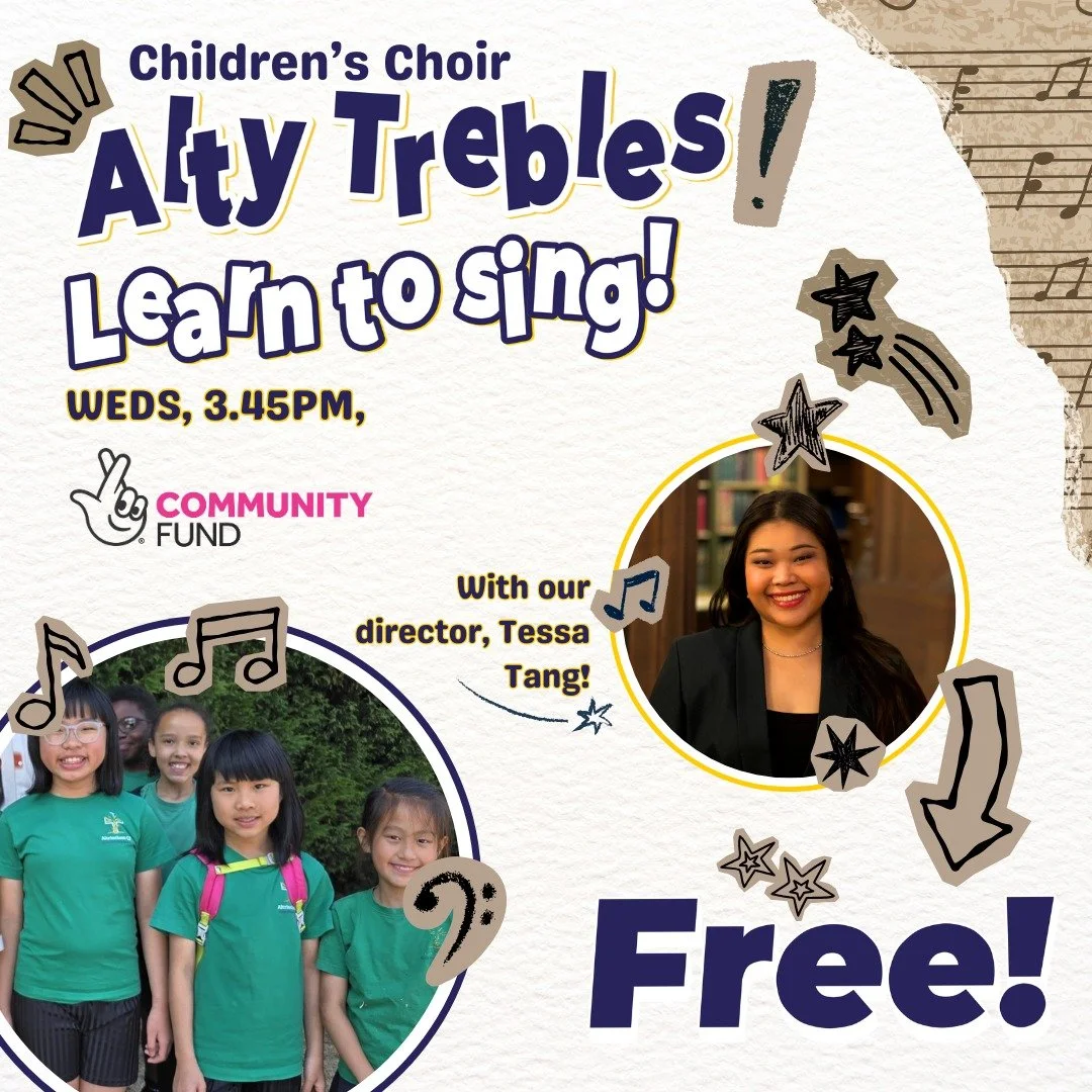 🎶 Did you know that children and young people can join a choir here in Altrincham completely FREE?

Thanks to funding from The National Lottery Community Fund, we&rsquo;re able to offer Alty Trebles without cost being a barrier to taking part.

The 