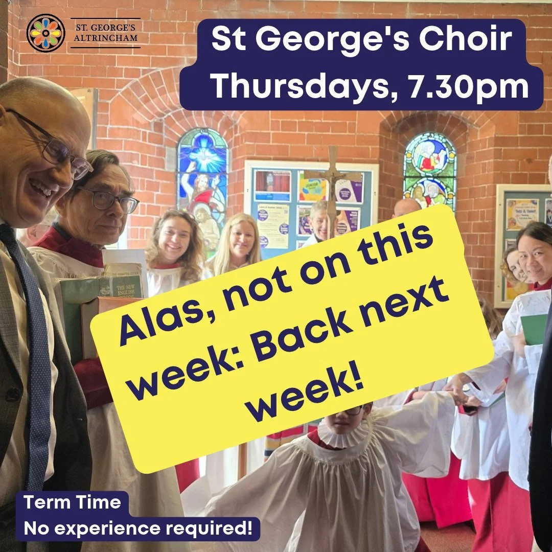 Our wonderful choir gets an evening off this week BUT we'll be back next week getting ready for Remembrance and all things Advent/Christmas - why not come and be a part of it all?