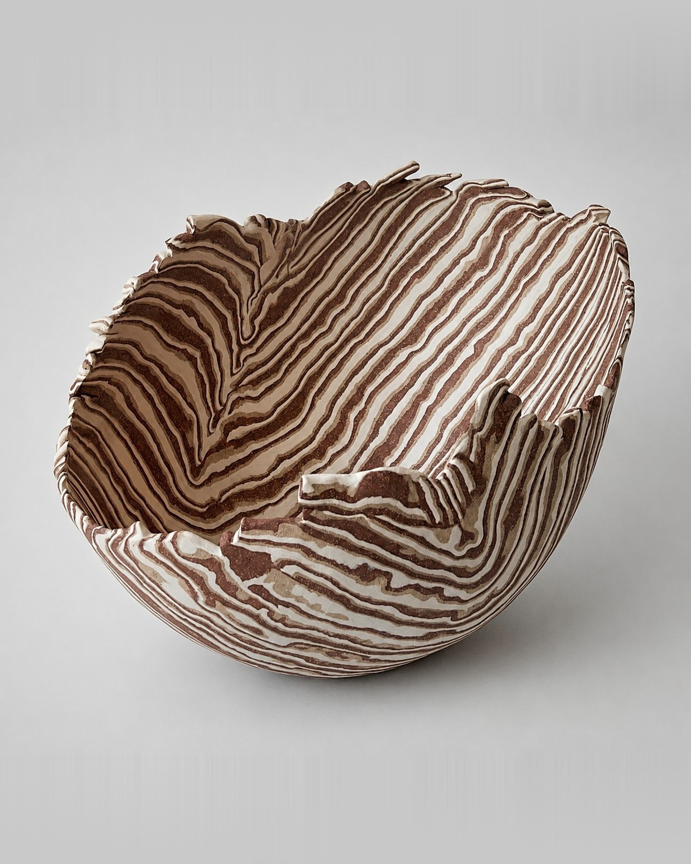 * Title: uNtItLeD_VI, 2022 * Medium: porcelain, stoneware, earthenware * Size: 7" x 15" x 5" * This work is no longer available. Image included for portfolio documentation only.
