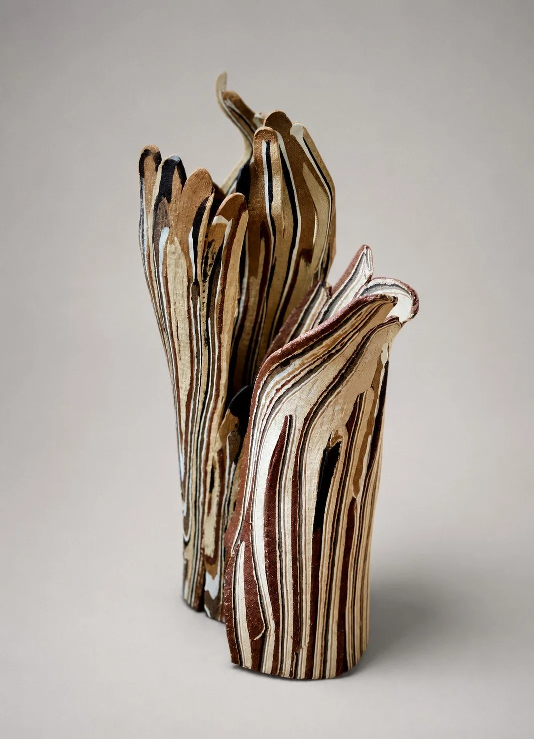 * Title: uNtItLeD :: Reachin_ Within, @2020 
* Medium: porcelain, stoneware, Earthenware * Size: 15" x 9" x 9" * This work is no longer available. Image included for portfolio documentation only.