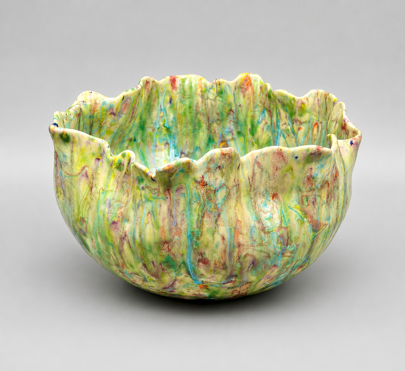 * Title: uNtItLeD_XVII.a, @2024
* Medium: White clay, porcelain, pigments, stonewares. Crystal glaze
* Size: 7.5" x 13.5" x 13.5" * This work is no longer available. Image included for portfolio documentation only.