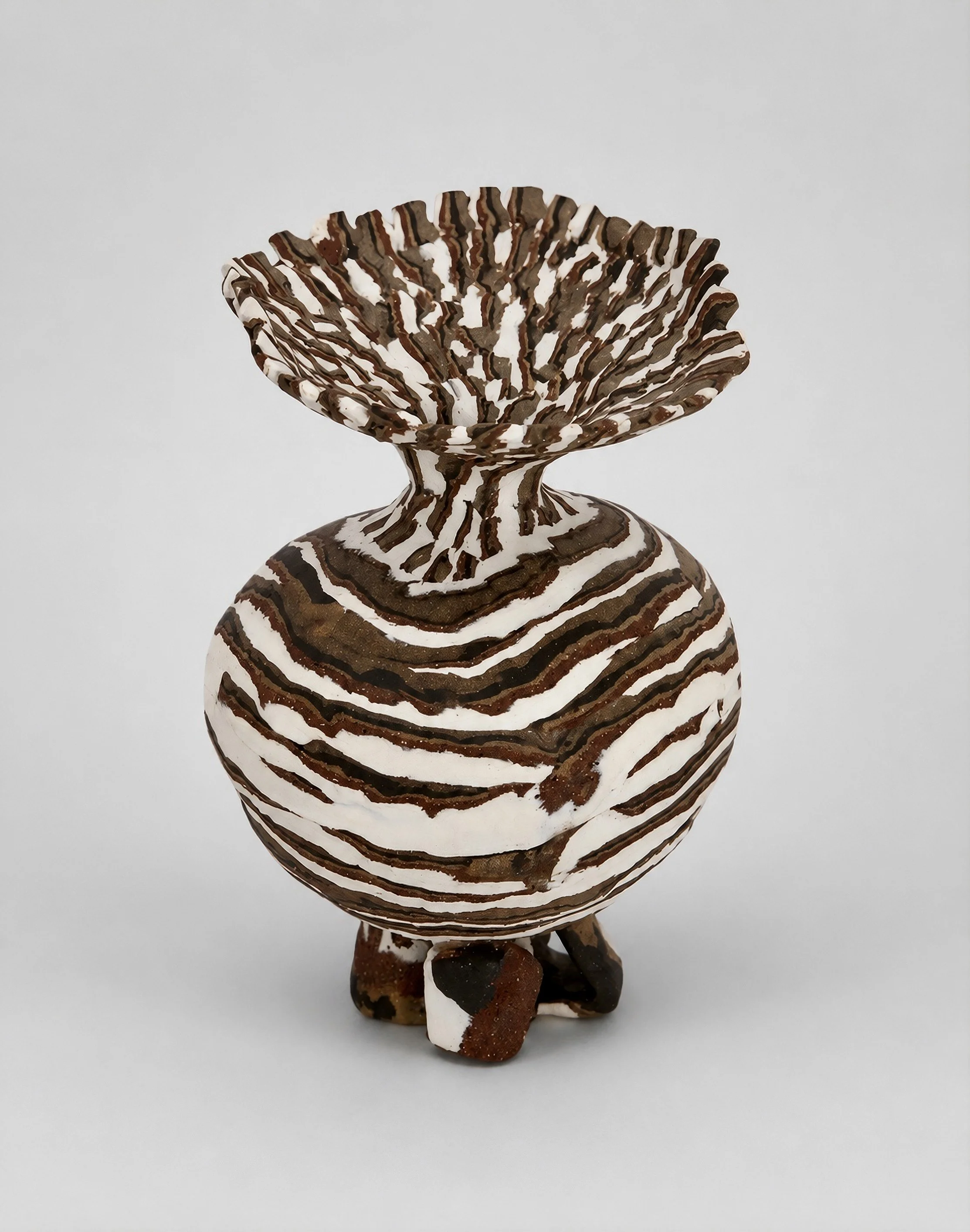 * Title: When_The_Love_Blooms, @2021
* Medium: Layered clay (Porcelain, Stoneware, Earthenware)
* Size: 10" x 5.25" x 5.25"