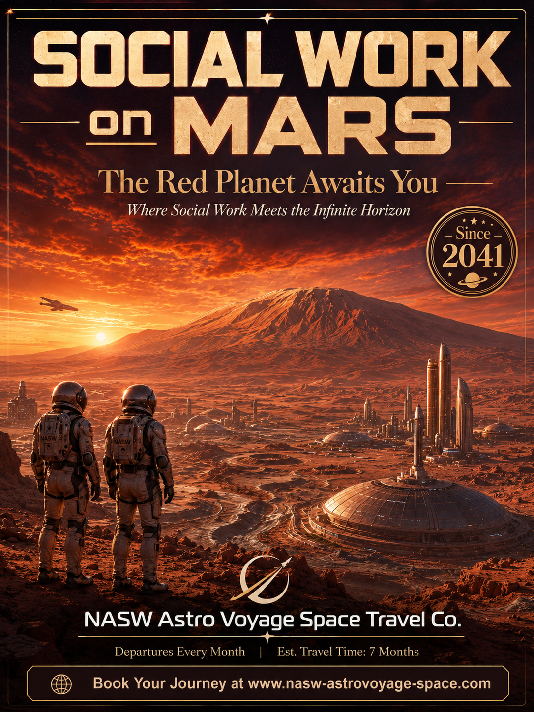 Imaginative Social work on Mars poster, part 2.