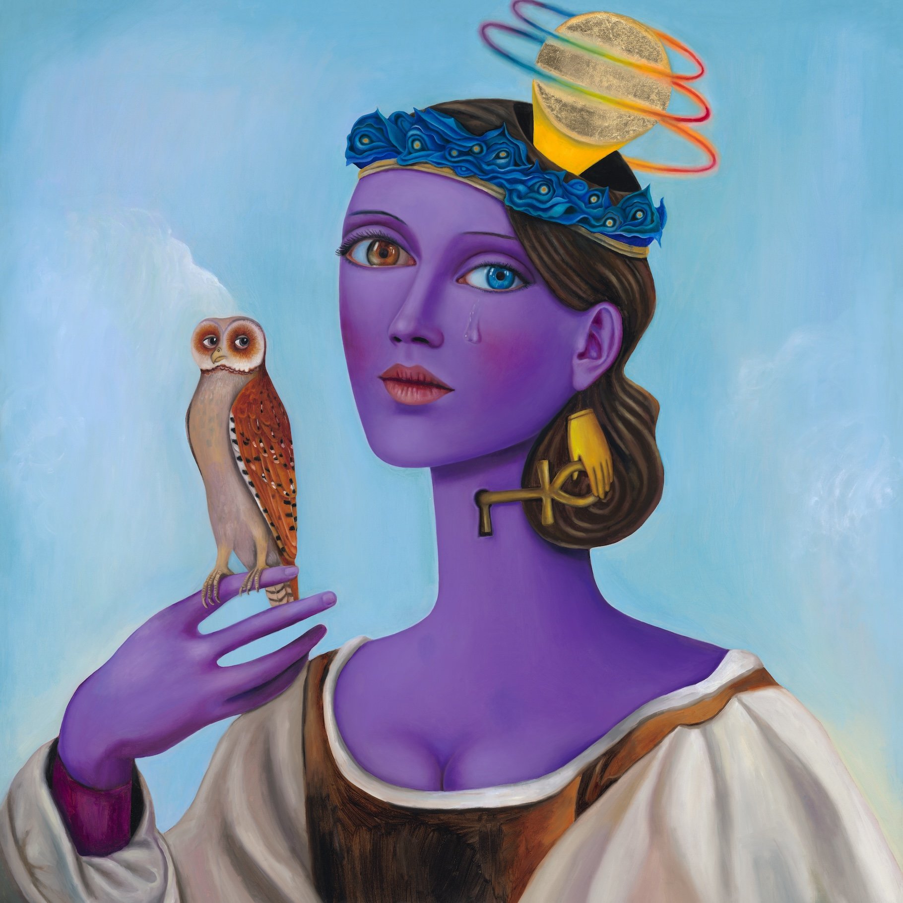  WEAVER OF WORLDS 
44" x 44"
2023
oil and gold leaf on canvas
SOLD