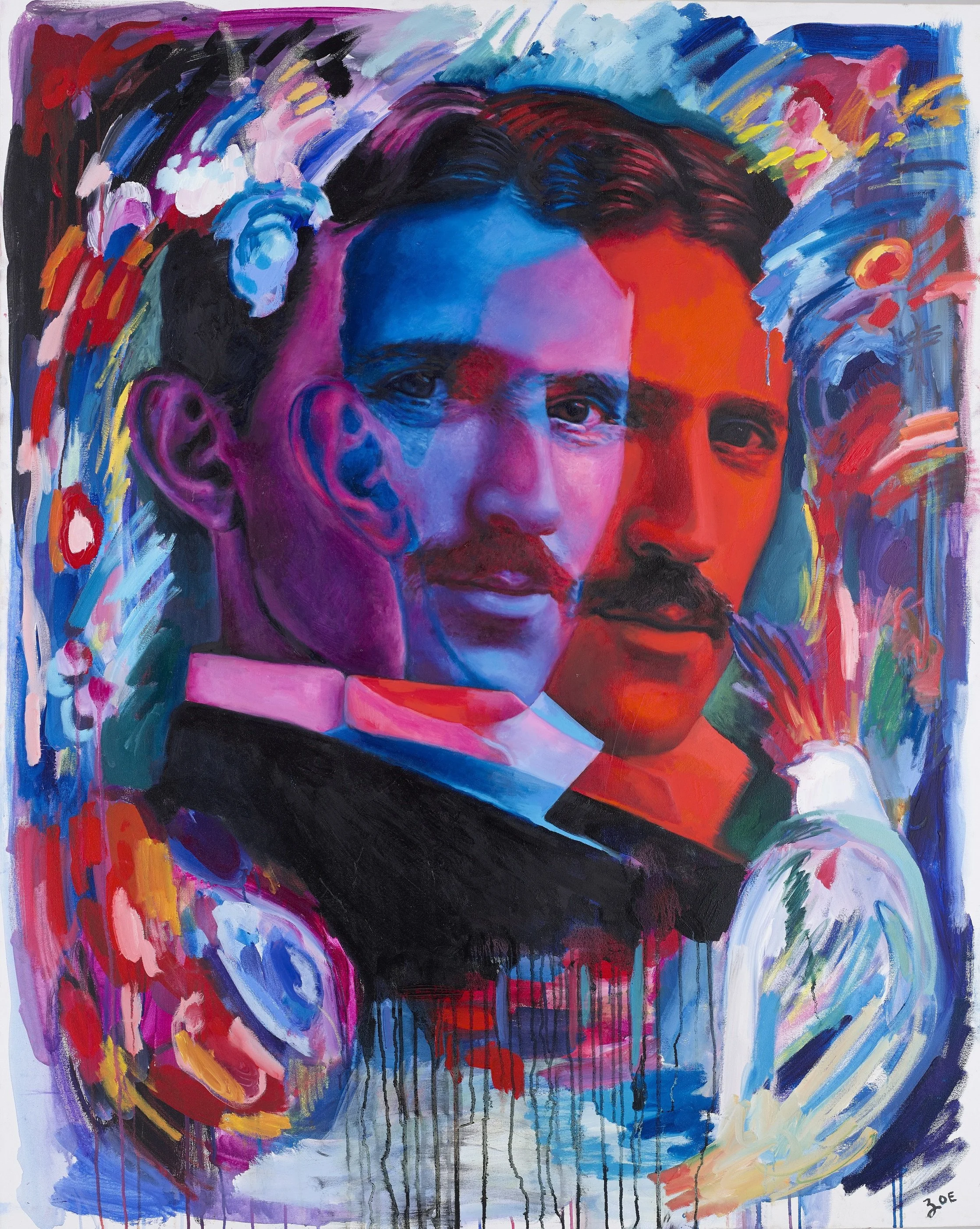  TESLA 
48" x 60" 
2018
oil  and acrylic on canvas 
SOLD