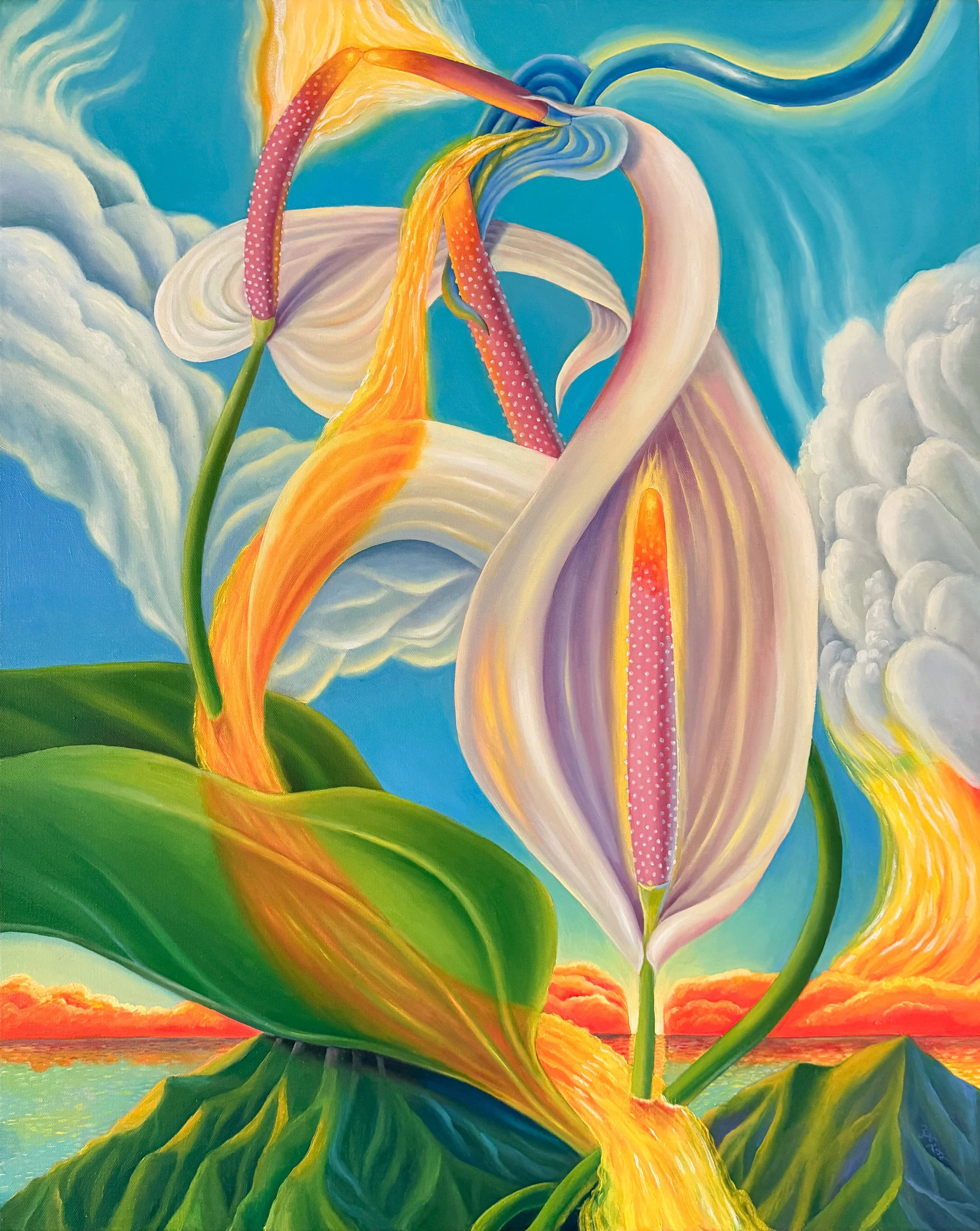  FLAME OF SPIRIT, RIVER OF LIGHT 
24" x 30"
2026
oil and acrylic on canvas
available for purchase