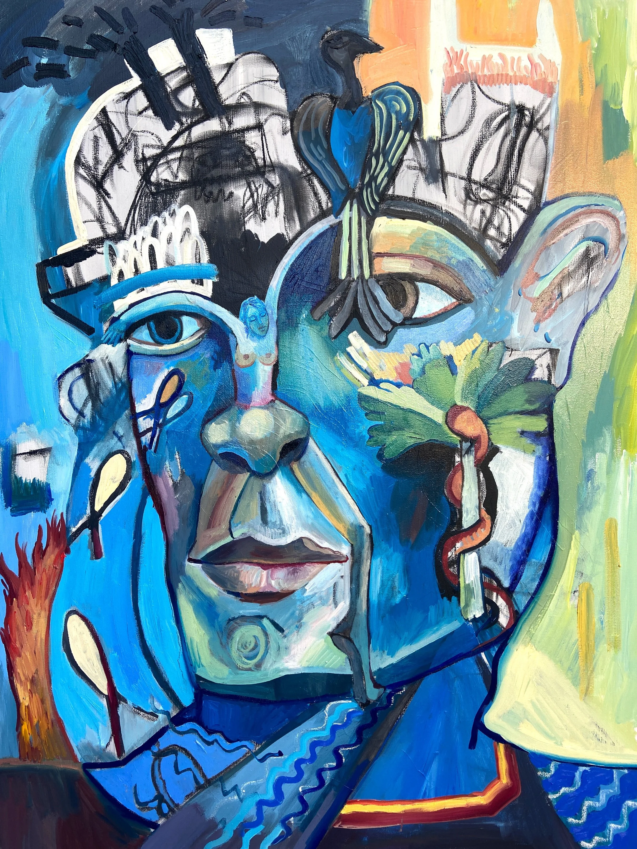  DANCER IN THE EYES OF GOD 
36" x 48"
2020
acrylic and oil on canvas
SOLD