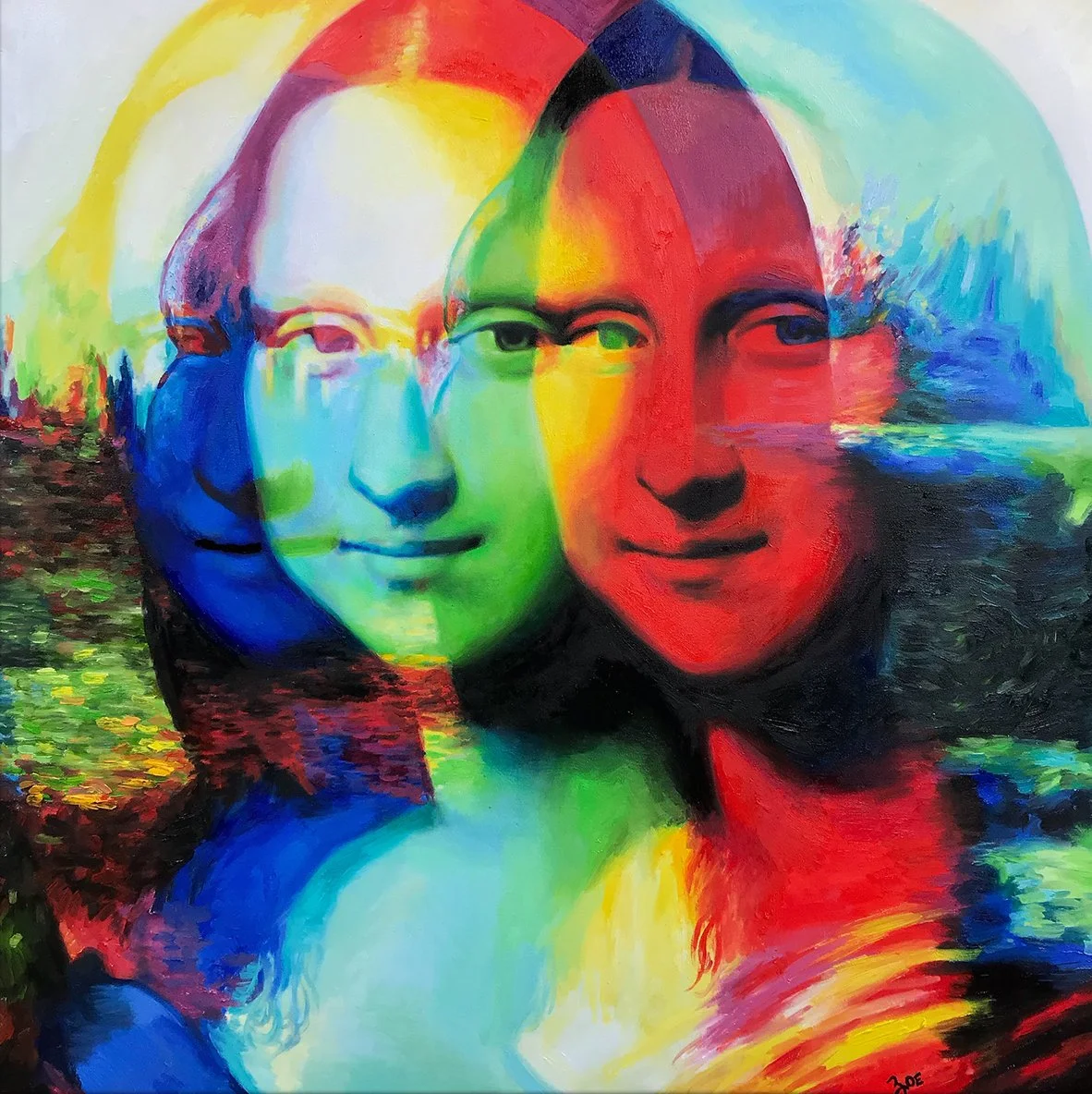  RAINBOW LISA 
40" x 40" 
2018
oil on canvas 
SOLD