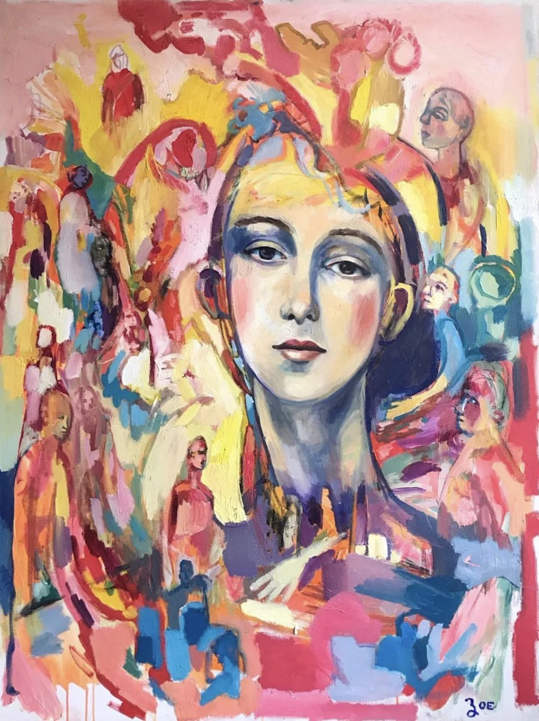  VITALITY IN PINK 
36" x 48"
2017
acrylic and oil on canvas
SOLD