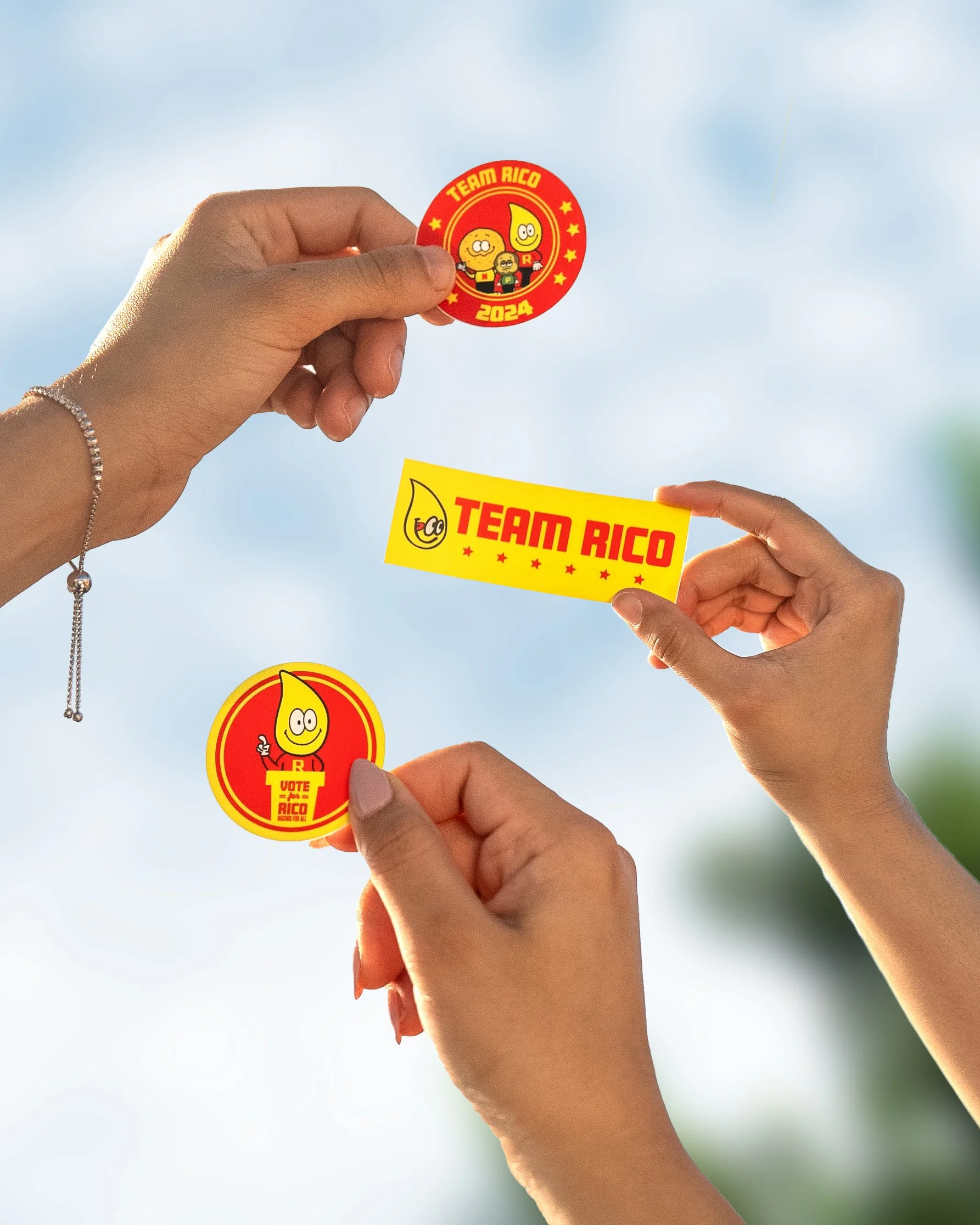 Rico's Vote For Rico Stickers
CPG Product Development & Art Direction