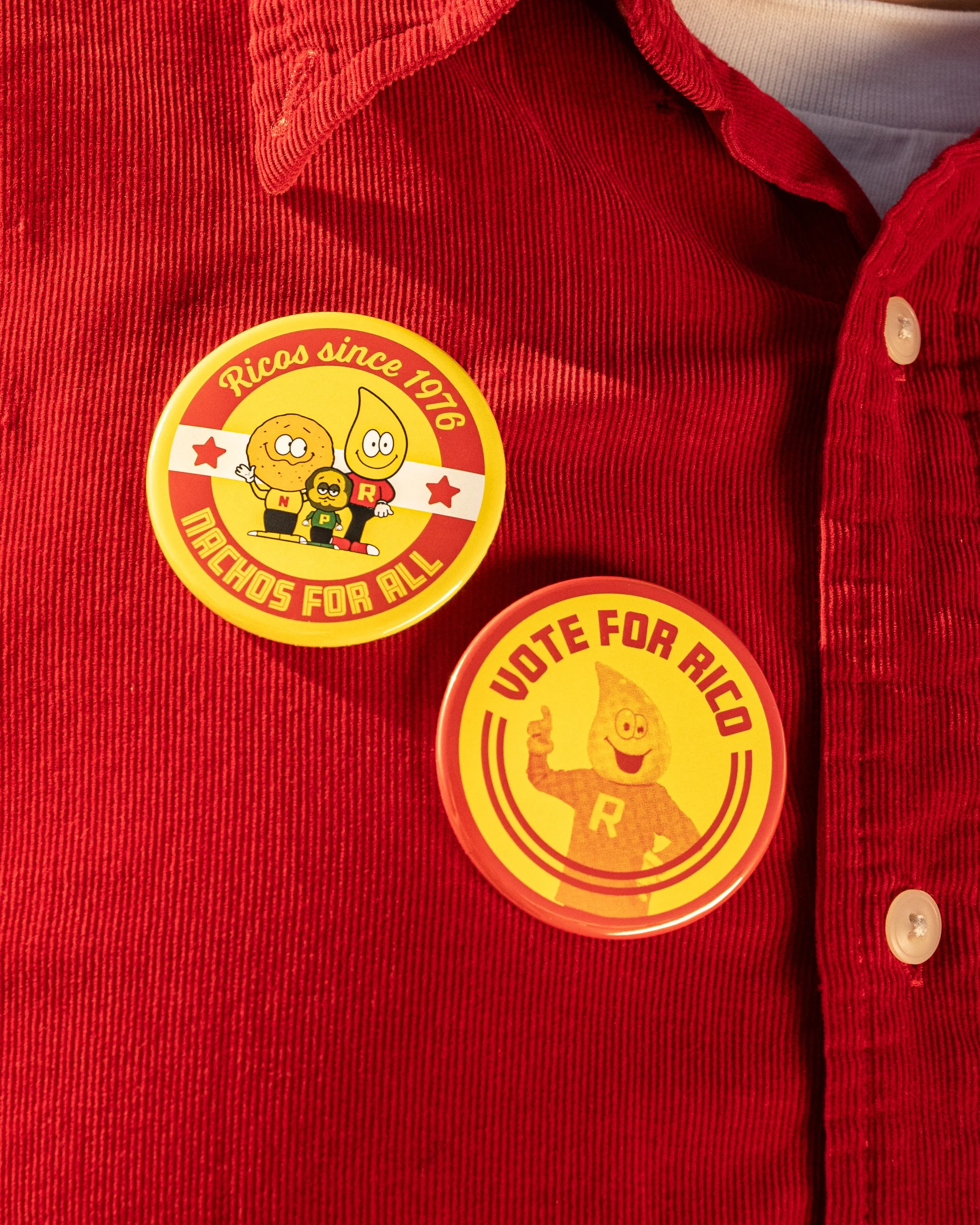 Rico's Vote For Rico Button
Merch Product Development & Art Direction