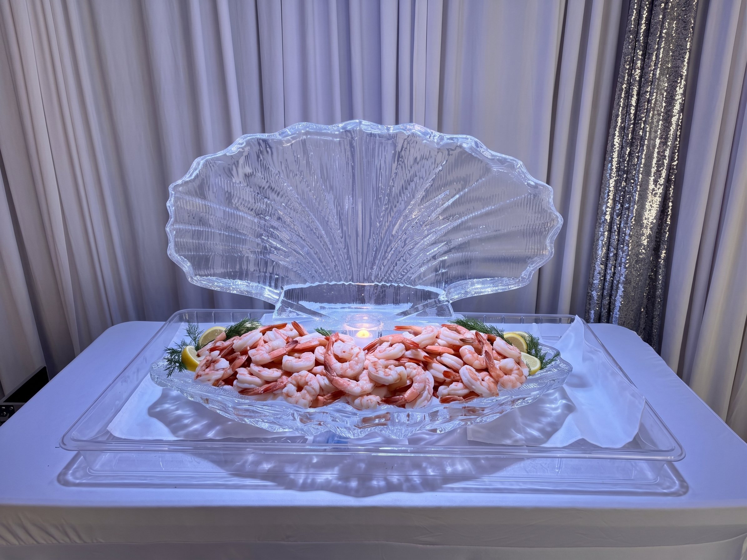 Seafood Clam Shell Ice Sculpture