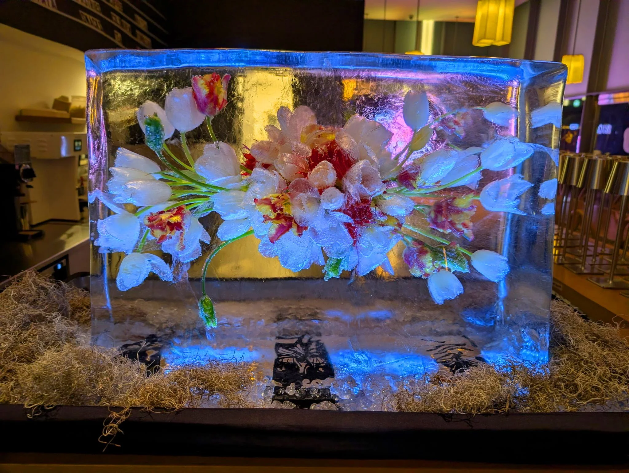 Bridal Flower Freeze In Ice Sculpture