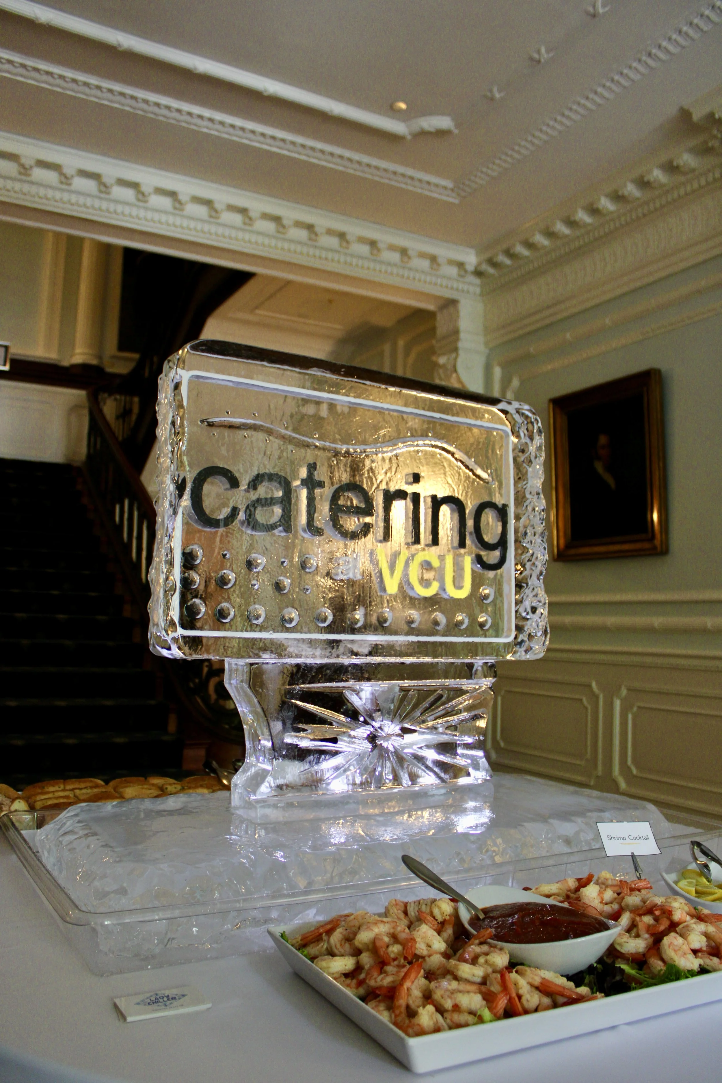 VCU Logo Ice Sculpture