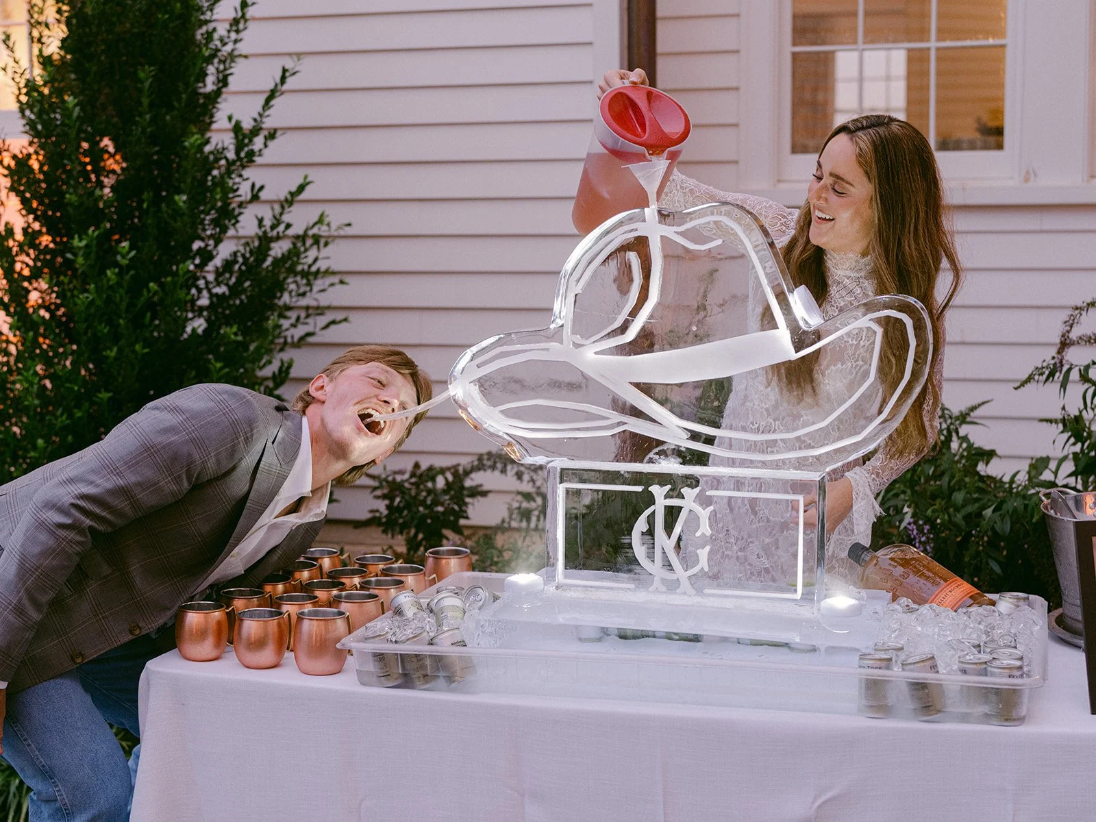 Virginia Ice Sculpture for Wedding Cowboy Hat