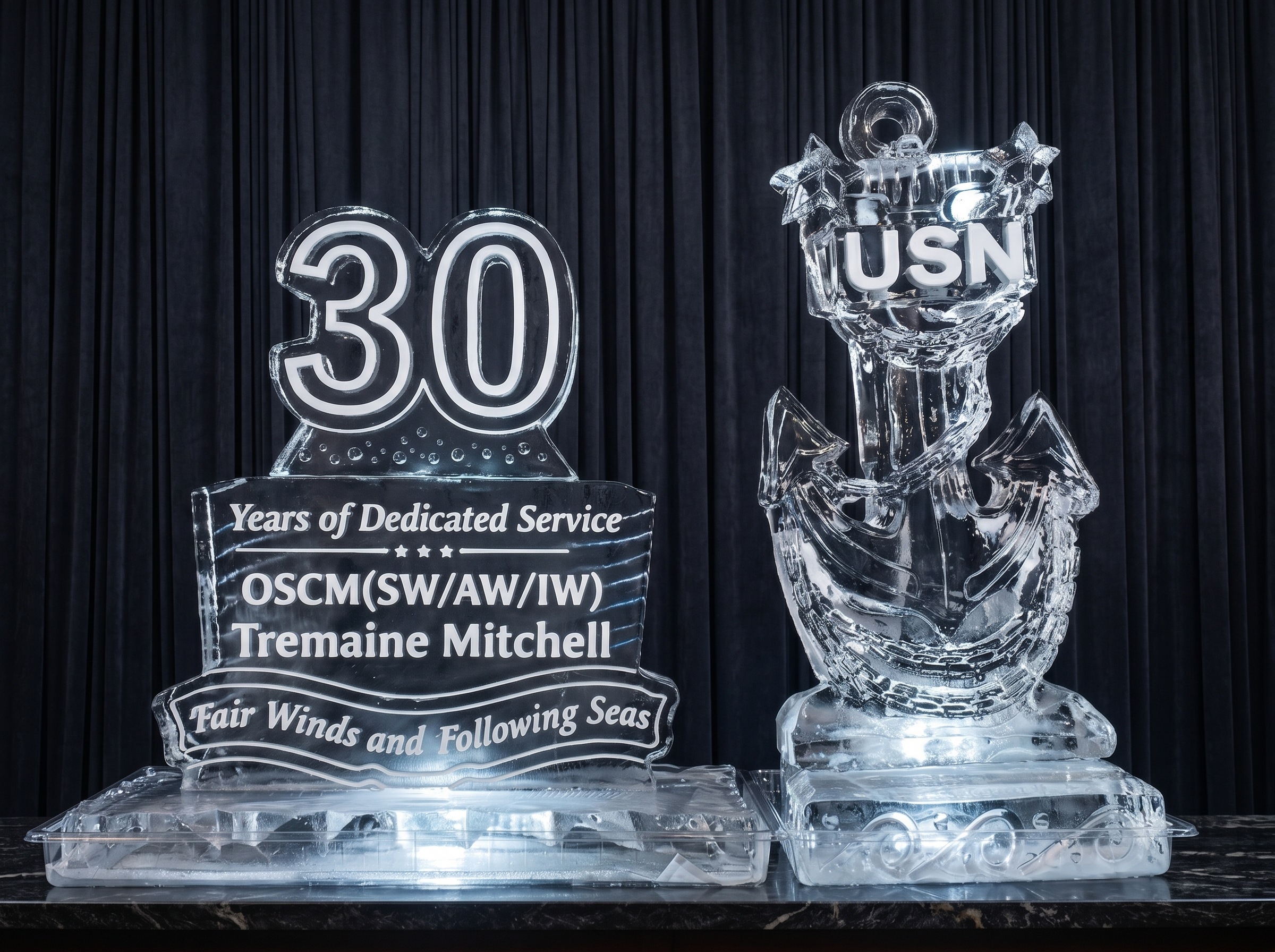 NAVY Virginia Beach Ice Sculpture