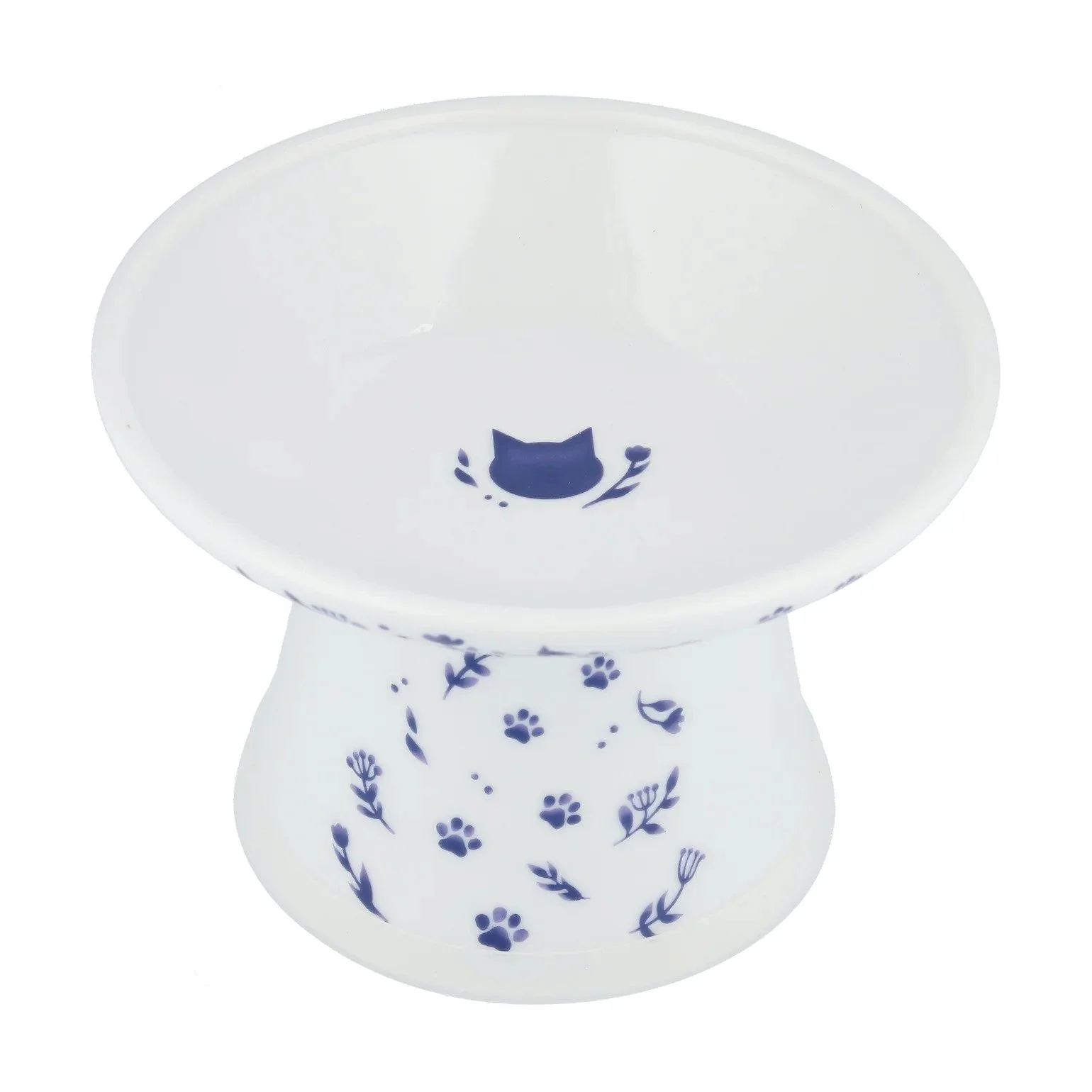 Necoichi Extra Wide Raised Cat Food Bowl – Nordic Blue