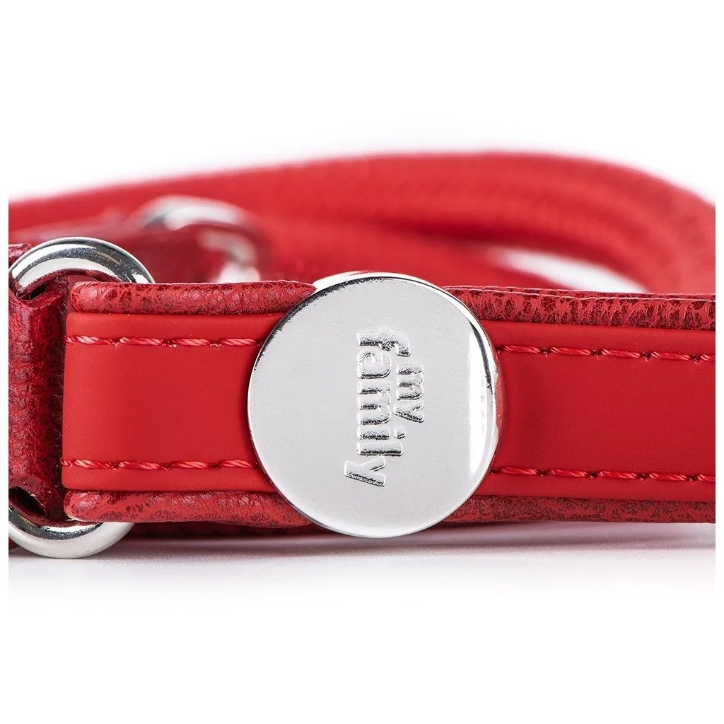 MyFamily Bilbao red synthetic fiber and rope dog leash